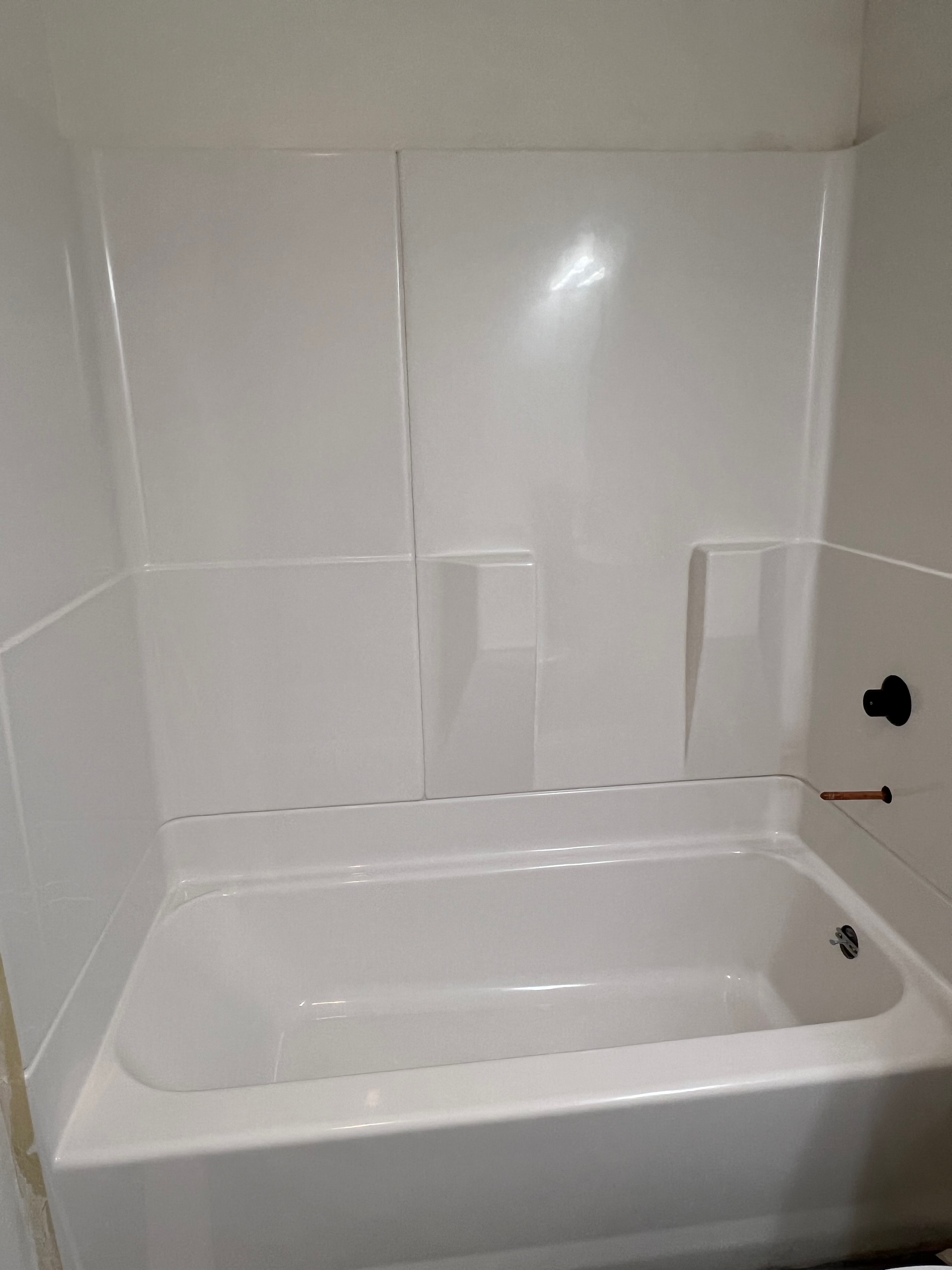 After construction final cleaning - bathtub